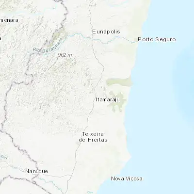 Map showing location of Itamaraju (-17.039170, -39.531110)
