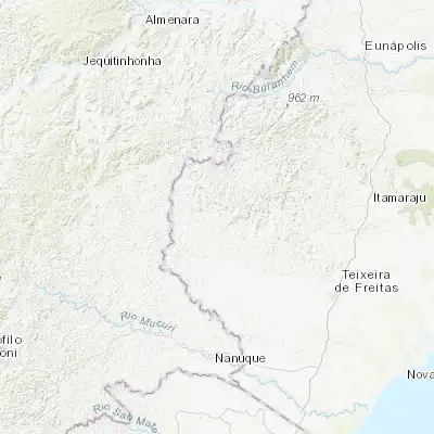 Map showing location of Itanhém (-17.166390, -40.330000)