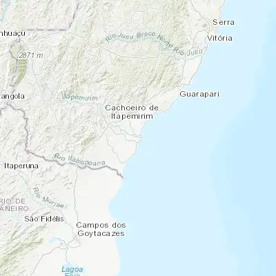 Map showing location of Itapemirim (-21.011110, -40.833890)
