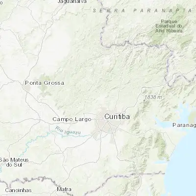 Map showing location of Itaperuçu (-25.220000, -49.347780)