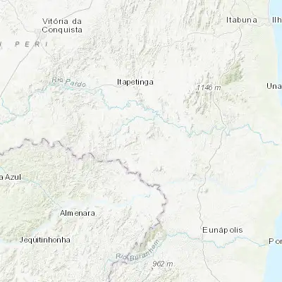 Map showing location of Itarantim (-15.659720, -40.065560)
