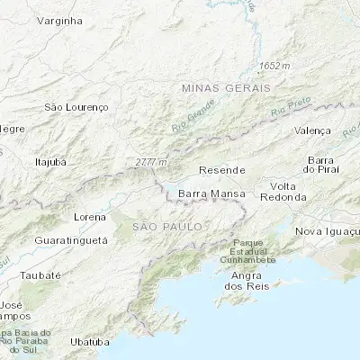 Map showing location of Itatiaia (-22.496110, -44.563330)