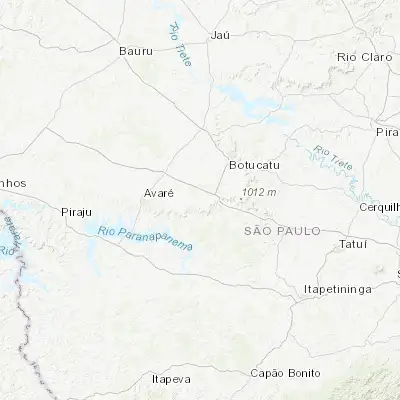 Map showing location of Itatinga (-23.101670, -48.615830)