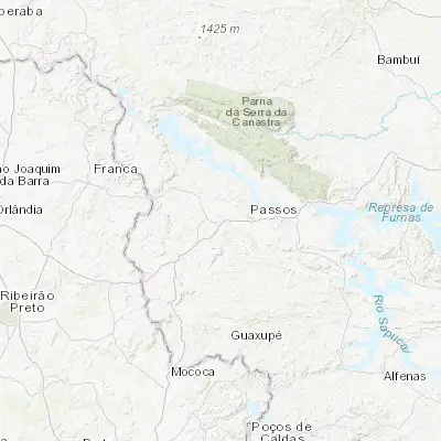 Map showing location of Itaú de Minas (-20.739440, -46.752220)