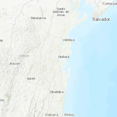 Map showing location of Ituberá (-13.735380, -39.147850)