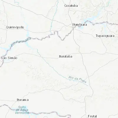 Map showing location of Ituiutaba (-18.974280, -49.462120)