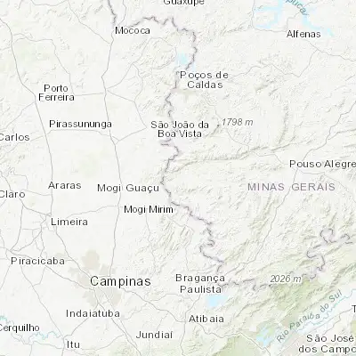 Map showing location of Jacutinga (-22.285560, -46.612220)
