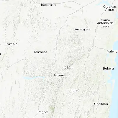 Map showing location of Jaguaquara (-13.530560, -39.970830)