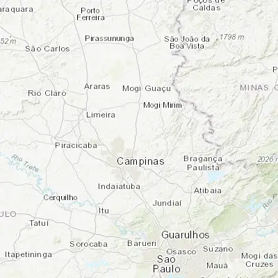 Map showing location of Jaguariúna (-22.705560, -46.985830)