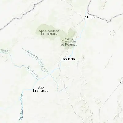 Map showing location of Januária (-15.488660, -44.359880)