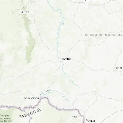 Map showing location of Jardim (-21.480280, -56.138060)