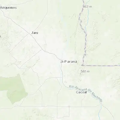 Map showing location of Ji Paraná (-10.885280, -61.951670)