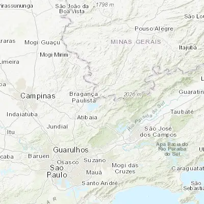 Map showing location of Joanópolis (-22.930280, -46.275560)