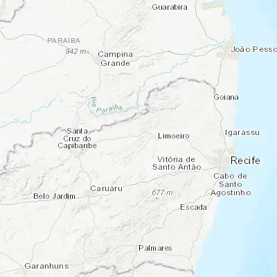 Map showing location of João Alfredo (-7.855830, -35.588330)