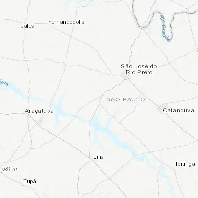 Map showing location of José Bonifácio (-21.052780, -49.688330)