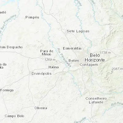 Map showing location of Juatuba (-19.951940, -44.342780)