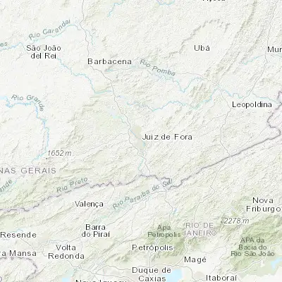 Map showing location of Juiz de Fora (-21.764170, -43.350280)