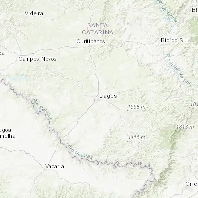 Map showing location of Lages (-27.816110, -50.326110)
