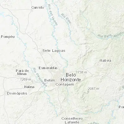 Map showing location of Lagoa Santa (-19.630060, -43.900900)