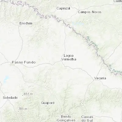 Map showing location of Lagoa Vermelha (-28.208610, -51.525830)