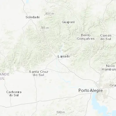 Map showing location of Lajeado (-29.466940, -51.961390)
