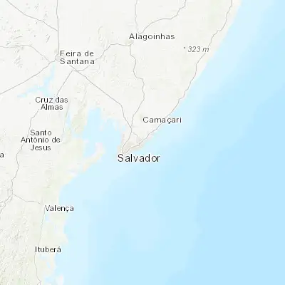 Map showing location of Lauro de Freitas (-12.894440, -38.327220)
