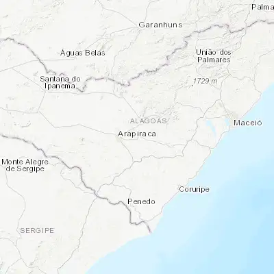 Map showing location of Limoeiro de Anadia (-9.740560, -36.502780)