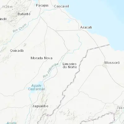 Map showing location of Limoeiro do Norte (-5.145560, -38.098060)
