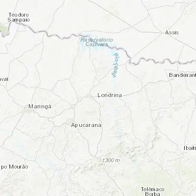 Map showing location of Londrina (-23.310280, -51.162780)