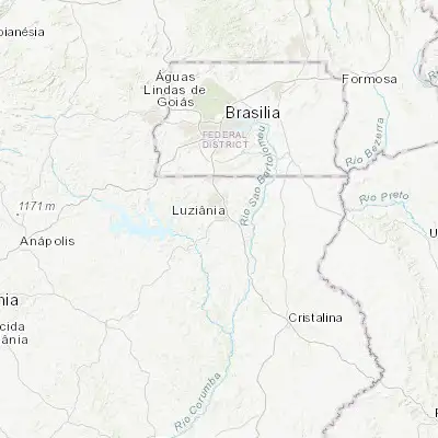Map showing location of Luziânia (-16.252500, -47.950280)