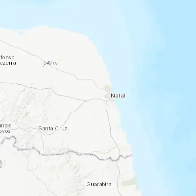 Map showing location of Macaíba (-5.858330, -35.353890)