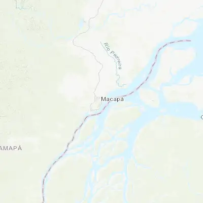 Map showing location of Macapá (0.038890, -51.066390)