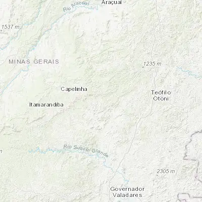 Map showing location of Malacacheta (-17.842220, -42.076670)