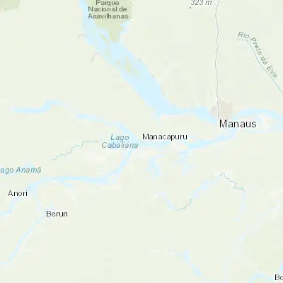 Map showing location of Manacapuru (-3.299720, -60.620560)