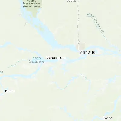 Map showing location of Manaquiri (-3.316670, -60.350000)