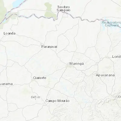 Map showing location of Mandaguaçu (-23.347220, -52.095280)