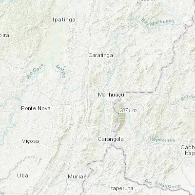 Map showing location of Manhuaçu (-20.258060, -42.033610)
