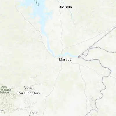 Map showing location of Marabá (-5.381460, -49.132320)