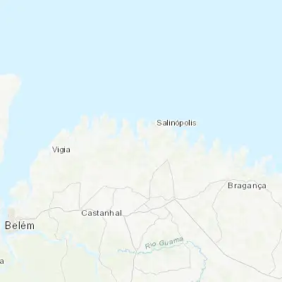 Map showing location of Maracanã (-0.766140, -47.453710)