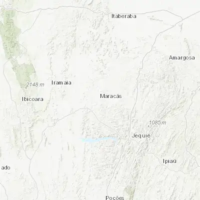 Map showing location of Maracás (-13.441110, -40.430830)