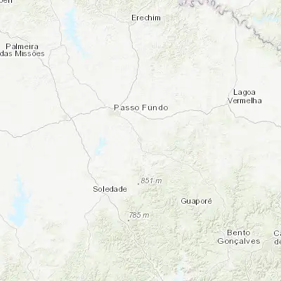 Map showing location of Marau (-28.449170, -52.200000)