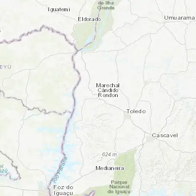 Map showing location of Marechal Cândido Rondon (-24.556110, -54.056670)