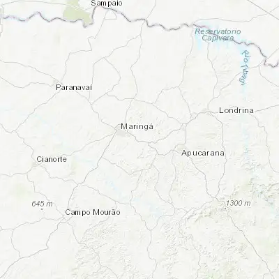 Map showing location of Marialva (-23.485000, -51.791670)