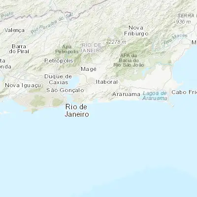 Map showing location of Maricá (-22.919440, -42.818610)