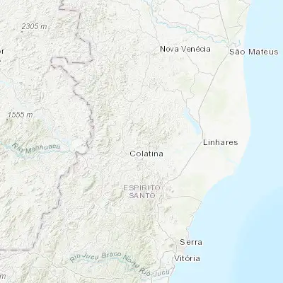Map showing location of Marilândia (-19.412780, -40.541670)