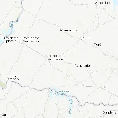 Map showing location of Martinópolis (-22.145830, -51.170830)