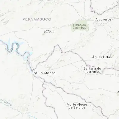 Map showing location of Mata Grande (-9.117500, -37.732220)