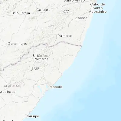 Map showing location of Matriz de Camaragibe (-9.151670, -35.533330)