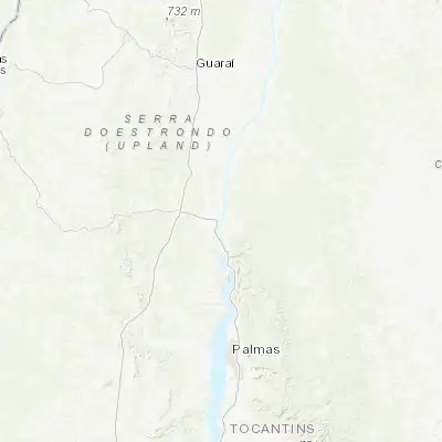 Map showing location of Miracema do Tocantins (-9.567220, -48.391670)