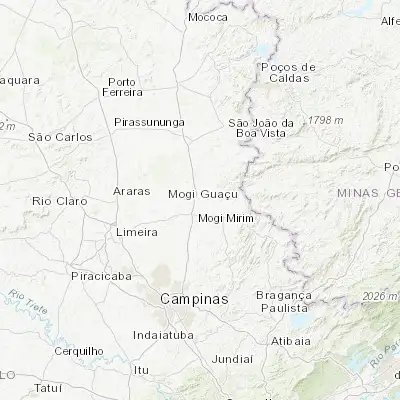 Map showing location of Mogi Guaçu (-22.367700, -46.945520)